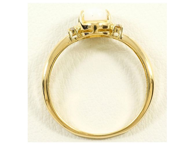 Autre Marque 18K Gelbgold-Ring mit Opal und Diamant Golden - Ansicht 3