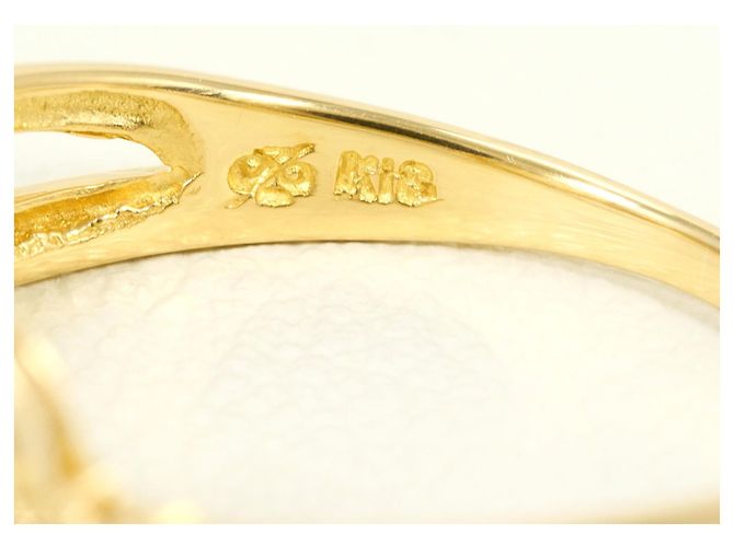 Autre Marque 18K Gelbgold-Ring mit Opal und Diamant Golden - Ansicht 5