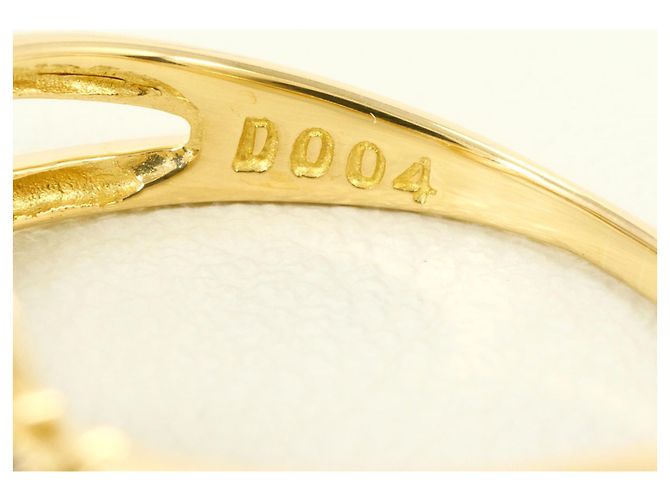 Autre Marque 18K Gelbgold-Ring mit Opal und Diamant Golden - Ansicht 6