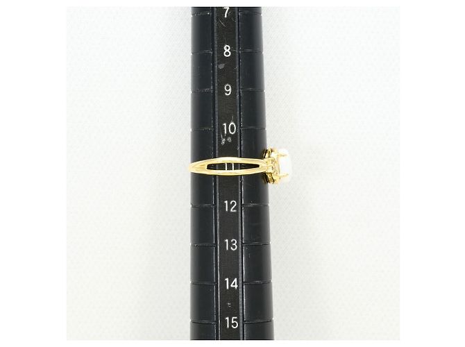 Autre Marque 18K Gelbgold-Ring mit Opal und Diamant Golden - Ansicht 8