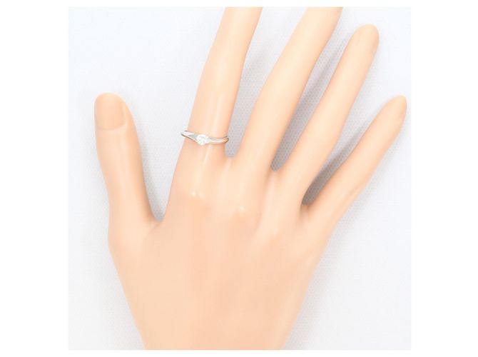 Autre Marque PT900 Platinring mit Diamant - Ansicht 6