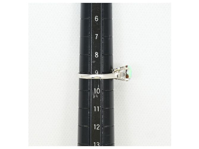 Autre Marque Platinring mit Opal und Diamanten - Ansicht 8