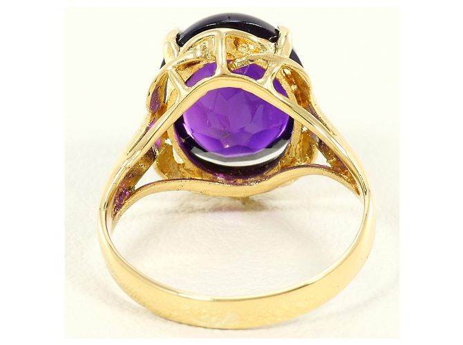 Autre Marque 18K Gelbgold-Ring mit Amethyst Golden - Ansicht 3