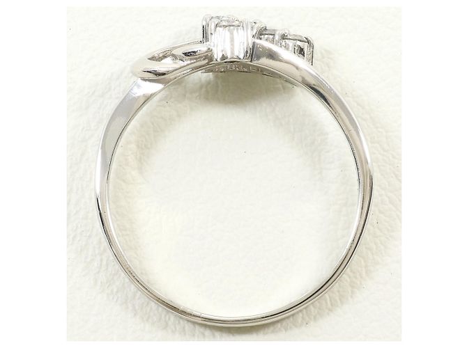 Autre Marque PT900 Platinring mit Diamant - Ansicht 2