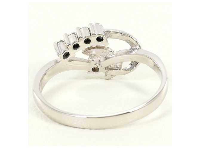 Autre Marque PT900 Platinring mit Diamant - Ansicht 3