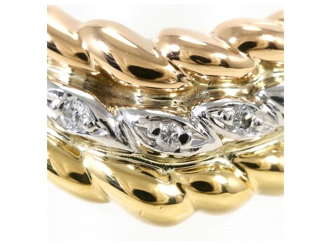 Autre Marque Anel elegante de três bandas metálicas Dourado - vista 2