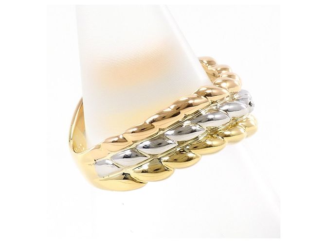 Autre Marque Anel elegante de três bandas metálicas Dourado - vista 3