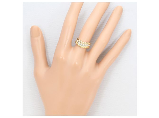 Autre Marque Anel elegante de três bandas metálicas Dourado - vista 7