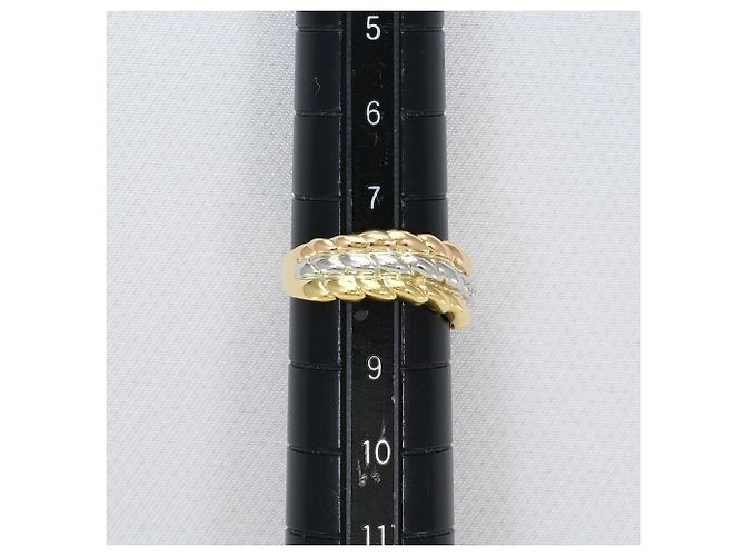 Autre Marque Anel elegante de três bandas metálicas Dourado - vista 8