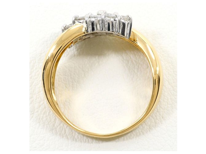 Autre Marque Anello a fascia in platino PT900 e oro giallo 18K D'oro - vista 3