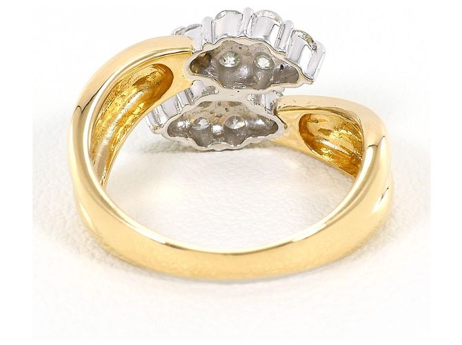 Autre Marque Anello a fascia in platino PT900 e oro giallo 18K D'oro - vista 4