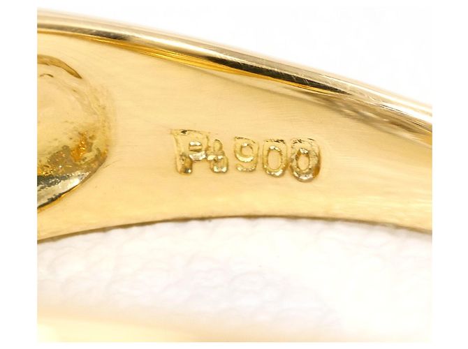 Autre Marque Anello a fascia in platino PT900 e oro giallo 18K D'oro - vista 6