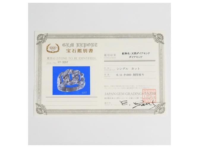 Autre Marque Platinring mit Diamant - Ansicht 9