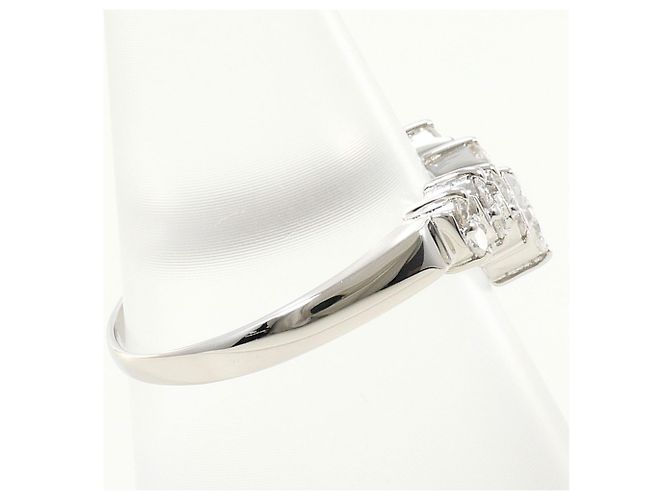 Autre Marque PT900 Platinring mit Diamant - Ansicht 3