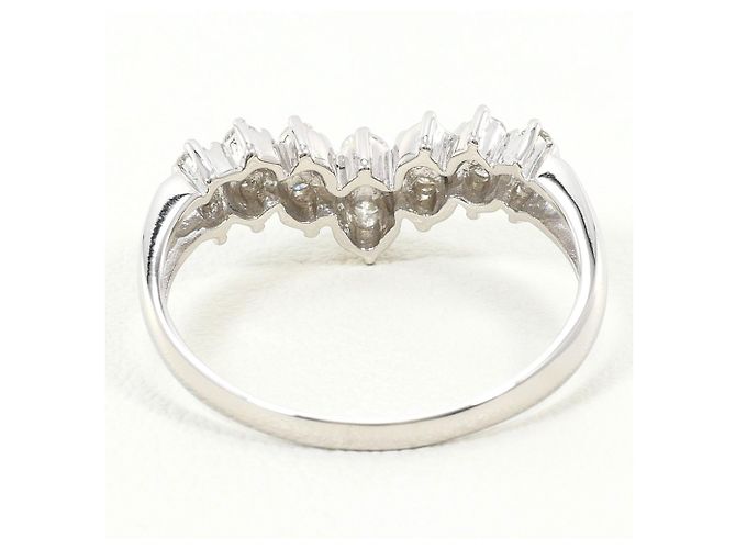Autre Marque PT900 Platinring mit Diamant - Ansicht 4
