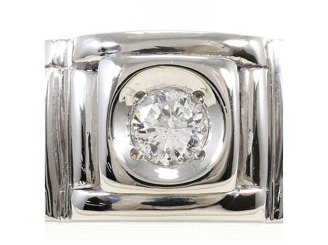 Autre Marque PT900 Platinring mit Diamant - Ansicht 2