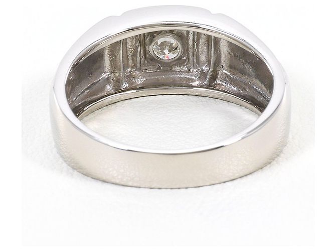 Autre Marque PT900 Platinring mit Diamant - Ansicht 4