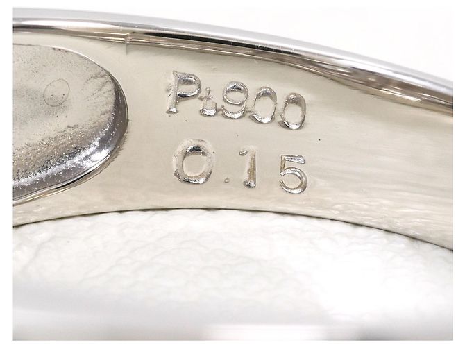 Autre Marque PT900 Platinring mit Diamant - Ansicht 5