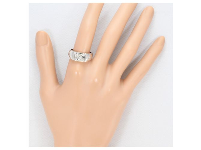 Autre Marque PT900 Platinring mit Diamant - Ansicht 6