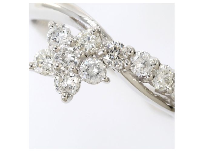 Autre Marque PT900 Platinring mit Diamant - Ansicht 2