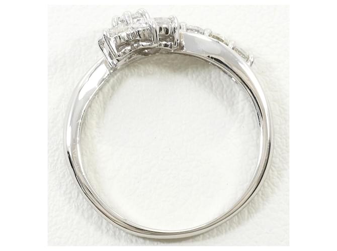 Autre Marque PT900 Platinring mit Diamant - Ansicht 3