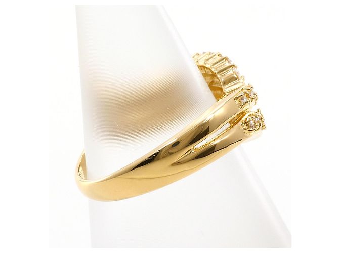 Autre Marque 18K Gelbgold-Ring mit Diamant Golden - Ansicht 3