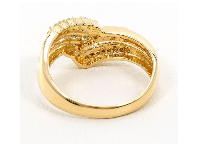Autre Marque 18K Gelbgold-Ring mit Diamant Golden - Ansicht 4