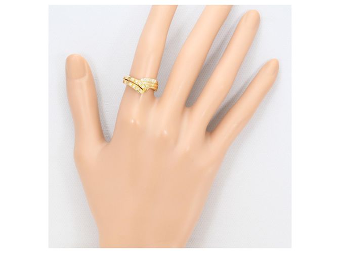 Autre Marque 18K Gelbgold-Ring mit Diamant Golden - Ansicht 7