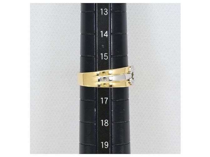 Autre Marque Anello a fascia in platino PT900 e oro giallo 18K D'oro - vista 8