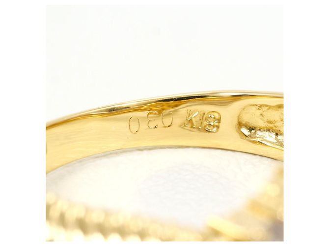 Autre Marque Platin- und Gelbgold-Diamantring Golden - Ansicht 6