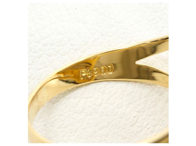Autre Marque PT900 Platin- und 18K Gelbgold-Ring mit Diamant Golden - Ansicht 6