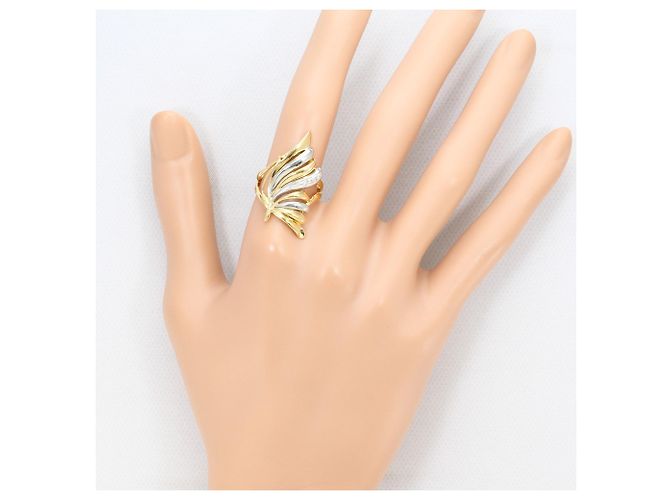 Autre Marque PT900 Platin- und 18K Gelbgold-Ring mit Diamant Golden - Ansicht 7