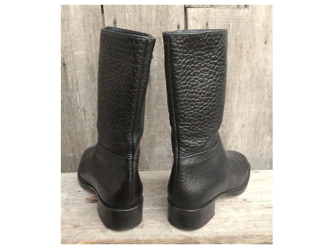 Prada Leder Stiefeletten Schwarz - Ansicht 4