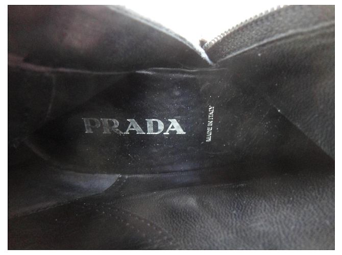 Prada Leder Stiefeletten Schwarz - Ansicht 6