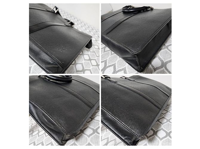 Louis Vuitton Taiga Lozan Valigetta in Pelle Nera Nero - vista 10