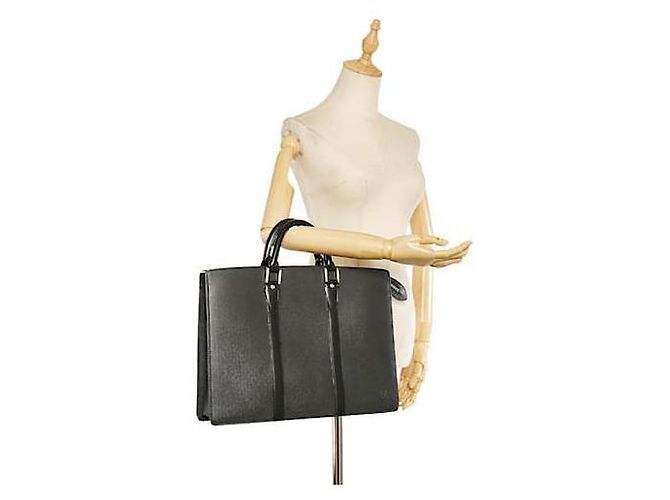 Louis Vuitton Taiga Lozan Valigetta in Pelle Nera Nero - vista 13