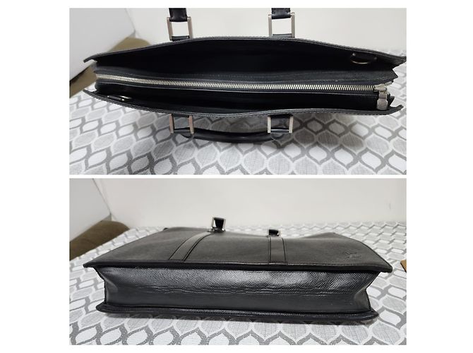 Louis Vuitton Taiga Lozan Valigetta in Pelle Nera Nero - vista 4