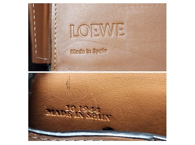 Loewe Small Heel Bag in Pelle di Vitello Marrone - vista 2
