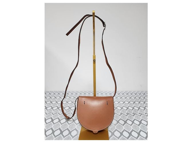 Loewe Small Heel Bag in Pelle di Vitello Marrone - vista 3