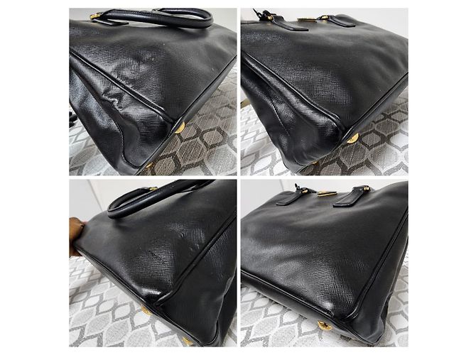 Prada Galleria Medium Saffiano Pelle Double Zip Tote - Nero - vista 10