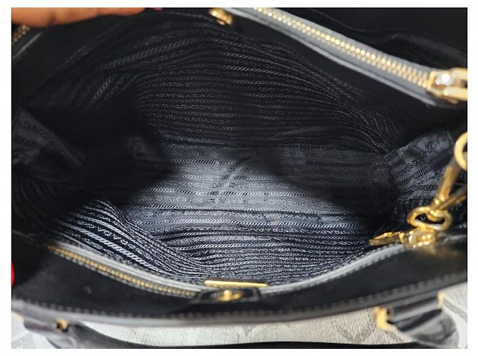 Prada Galleria Medium Saffiano Pelle Double Zip Tote - Nero - vista 12