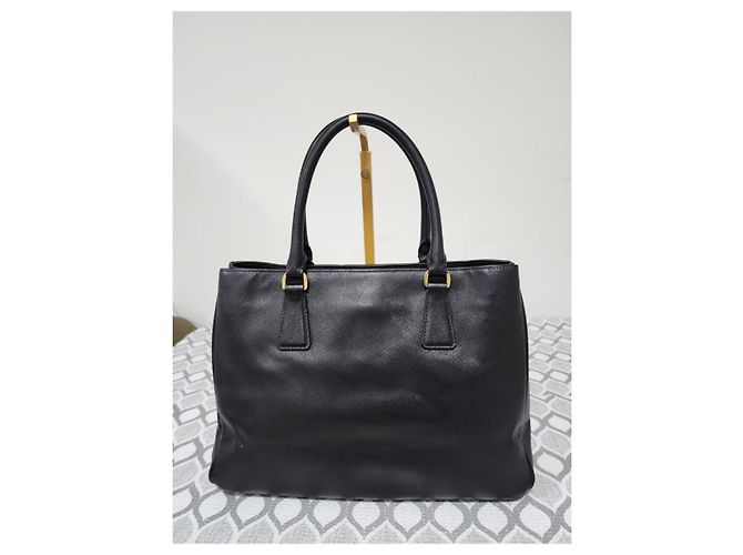 Prada Galleria Medium Saffiano Pelle Double Zip Tote - Nero - vista 4