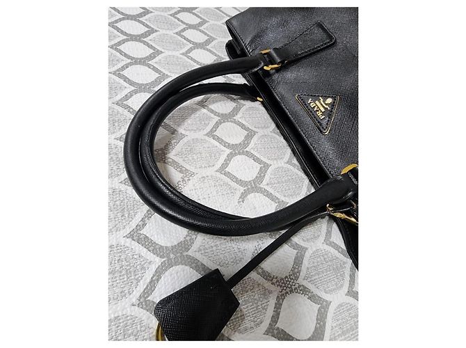 Prada Galleria Medium Saffiano Pelle Double Zip Tote - Nero - vista 6