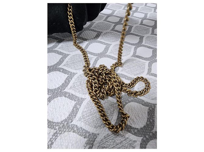 Gucci GG Marmont Super Mini Borsa a Tracolla Bianco D'oro - vista 10