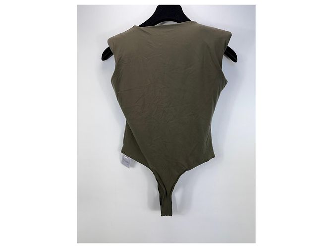 Autre Marque Gauchere Body verde oliva com ombros acolchoados - vista 5