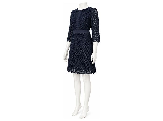Diane von Furstenberg Nolly Kleid aus schwarzer Häkelspitze - Ansicht 2
