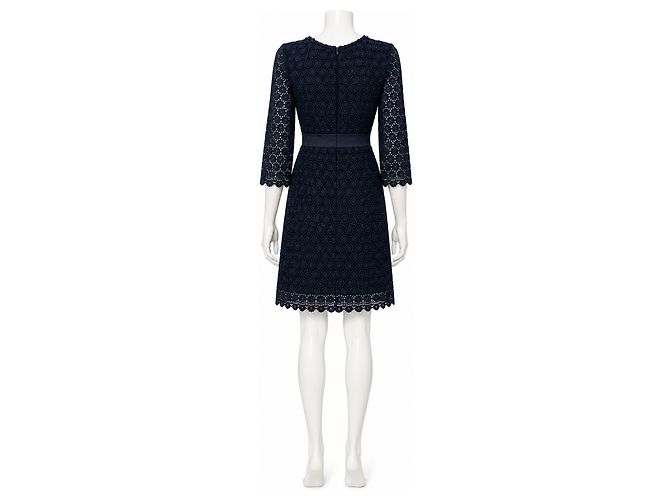 Diane von Furstenberg Nolly Kleid aus schwarzer Häkelspitze - Ansicht 4