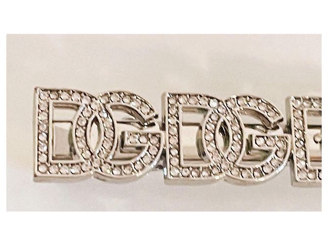 Forcine Dolce & Gabbana Logo Swarovski Argento - vista 11