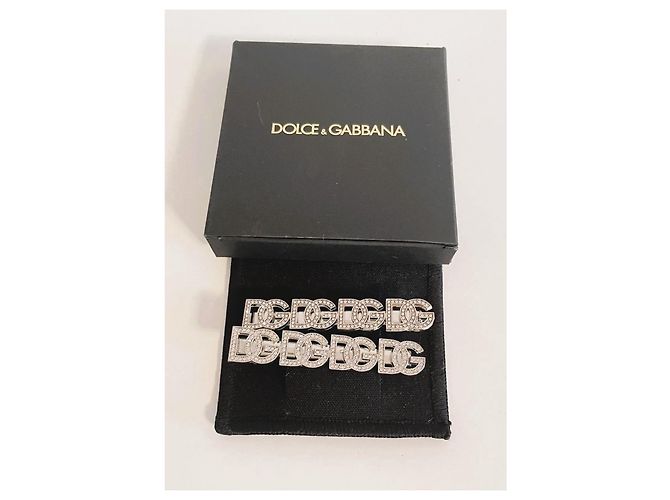 Forcine Dolce & Gabbana Logo Swarovski Argento - vista 12
