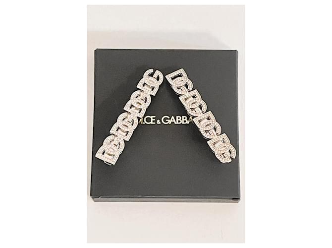Forcine Dolce & Gabbana Logo Swarovski Argento - vista 3